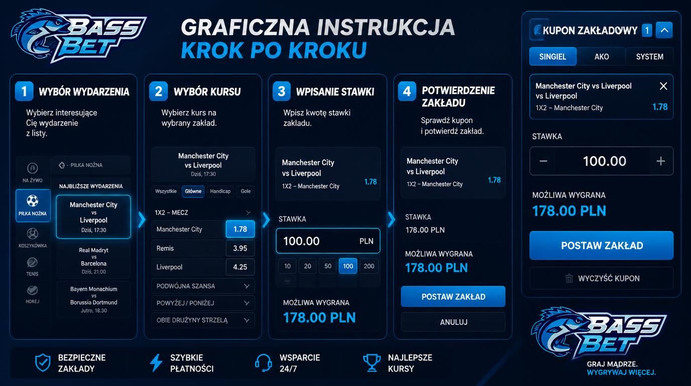 Instrukcja pierwszego zakładu – zakładanie kuponu krok po kroku